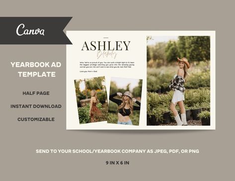 Senior Yearbook Ad Template, Senior High School Graduation, Mom Papa, Yearbook Ad Template, Senior Yearbook Ads, Yearbook Ad, Senior Ads, Page Photo, Senior High School