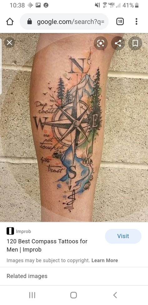 Shock Tattoo, Lost Tattoo, Mandala Nature, Mother Nature Tattoos, Tattoo Nature, Date Tattoos, Compass Tattoo Design, Hiking Tattoo, Nature Tattoo