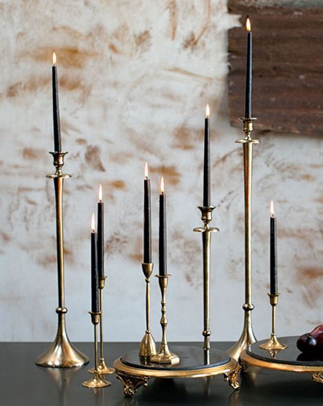 Gold & Black Marble Grandeur Plate 14in Antique Candle Sticks, Romantic Candles, Black Gold Jewelry, Gold Candles, Mini Candles, Black Candles, Gold Party, Gothic Decor, Wedding Candles