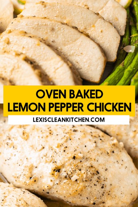 Looking for a quick and flavorful dinner with little hands-on cooking? This Baked Lemon Pepper Chicken recipe is perfect for any night of the week, and can even double as meal-prep for lunches. Plus, we’re sharing our best tips for cooking chicken breasts in the oven, too! Lemon Pepper Chicken Breast Recipe, Lemon Pepper Chicken Breast, Baked Lemon Pepper Chicken, Pepper Chicken Recipe, Baked Lemon Chicken, Recipes With Chicken And Peppers, Tips For Cooking, Flavorful Dinner, Roasted Vegetables Oven