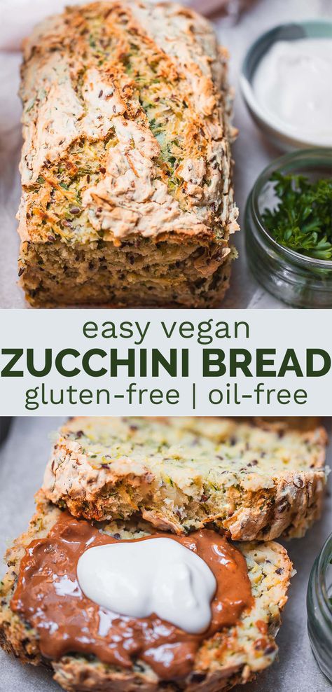 Savory Zucchini Bread, Vegan Zucchini Recipes, Gluten Free Vegan Bread, Vegan Zucchini Bread, Gluten Free Zucchini Bread, Zucchini Bread Healthy, Vegan Bread Recipe, Eat More Vegetables, Bread Alternatives