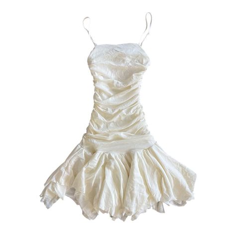 Coquette y2k fairy dress White 2000s era mesh... - Depop White Y2k Style Dresses For Spring, Y2k Fairy Dress, White Mini Fairycore Dress, White Sleeveless Fairycore Dress, Grunge Mini Dress, White Ruffled Mini Fairy Dress, Coquette Y2k, 2000s Era, Y2k Fairy