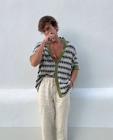 Explore Top 19 European Summer Outfits for Men in 2024 - Fashion, Comfort, and Style Men’s Island Fashion, Tropical Mens Outfit, Greek Vacation Outfit Men, Men’s Spring Break Outfits, Bali Indonesia Outfit Ideas Men, Men Vacay Outfits, All Inclusive Resort Outfit Ideas Men, Miami Style Men, Men Tropical Outfit