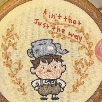 Over The Garden Wall Embroidery, Wall Embroidery, Over The Garden Wall, Hat Embroidery, Embroidered Hat, Just The Way, Garden Wall, Etsy Handmade, Embroidery Art