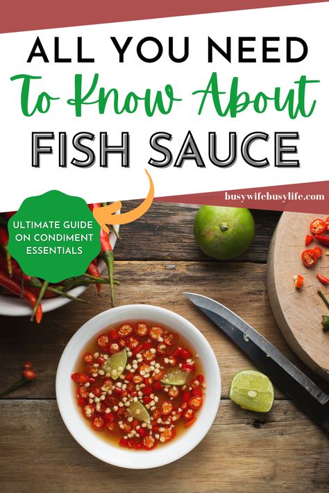 Fish sauce is one of the most versatile condiments that go well with plenty of Asian dishes. If you are confused about fish sauce, this guide has everything you need to know about making this delicious condiment. Best Fish Sauce, Recipes Using Fish Sauce, Fish Sauce Recipe, Recipes With Fish Sauce, Asian Sauce, Gravy Sauce, Savory Dishes, Southeast Asian, Seasoning Mixes