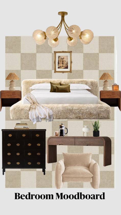 #home #bedroom #bedroomgoals #inspo #roomgoals #bed #art #modern #vintage #homeinspo #homedecor #homedesign #interiordesign #interior #interiors #rug #dresser #books #fyp #cozy #decor #design #homedecor Awkward Shaped Bedroom, Corner Bedroom Ideas, Collage Bedroom, Quirky Bedroom, Vintage Modern Home, Townhome Decorating, Corner Bedroom, New York Bedroom, Bedroom Mood Board