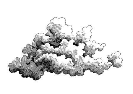 Ink Clouds Drawings, Ink Drawing Clouds, Clouds Pen Drawing, Pen Cloud Drawing, Pen Illustration Art Ink Drawings, Pen And Ink Clouds, Cloud Ink Drawing, Cloud Illustration Drawing, Storm Cloud Drawing