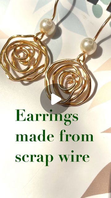 Wire Earing Ideas, Diy Wire Jewelry Earrings, Handmade Jewelry Diy Earrings, Wire Earrings Diy, Selfmade Earrings, Earring Making Tutorials, Earrings 2024, Diy Earrings Materials, Wire Jewelry Earrings