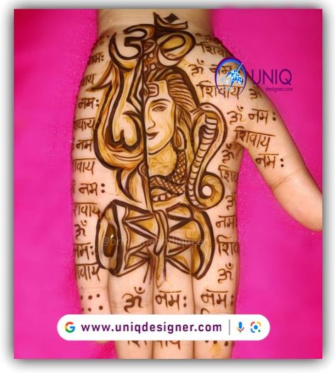 Mahadev Mehndi Design Simple, Mahadev Mehndi Design, Mehedi Design, Simple Mehendi Designs, Basic Mehndi, Full Hand Mehndi, Mehndi Design Pictures, Latest Bridal Mehndi Designs, Mehndi Designs Front Hand