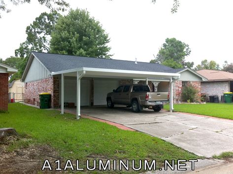 Covered Carport, Aluminum Carport, Building A Carport, Carport Patio, Carport Ideas, Carport Garage, Carport Designs, Patio Garden Design, Garage Conversion