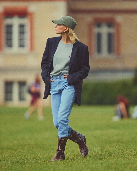 Sporty Chic Style, Look Boho Chic, Look Jean, Looks Country, Cowboy Outfits, Outfit Jeans, Looks Street Style, Outfit Trends, Modieuze Outfits