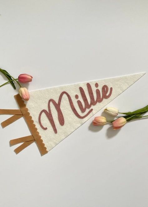 Felt Name Pennant, Name Pennant, Magna Tiles, Felt Name Banner, Felt Name, Door Signs Diy, Felt Banner, Felt Pennants, Diy Banner