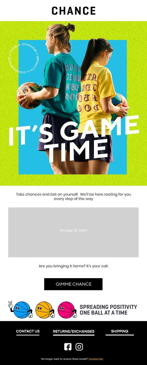 Email design campaign for Chance UK Last Chance Email Design, Last Chance Email, Design Campaign, Email Newsletter Design, Email Marketing Design, Bulk Email, Newsletter Design, Email Design, Game Time