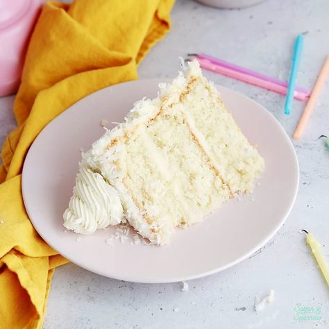 Coconut Cake with Coconut Cream Cheese Frosting Sugar And Sparrow, Moist Coconut Cake, Cake Flour Recipe, Cherry Chip Cake, Coconut Cakes, Coconut Cream Cheese, Creamy Cake, Coconut Cream Cheese Frosting, Cake Coconut