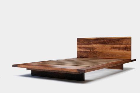 Beautiful Modern Bed Platform Bed Designs, Walnut Bed, Diy Platform Bed, Romantic Bed, Murphy Bed Plans, Modern Bed Frame, Bed Platform, Bed Frame Design, Diy Bed Frame