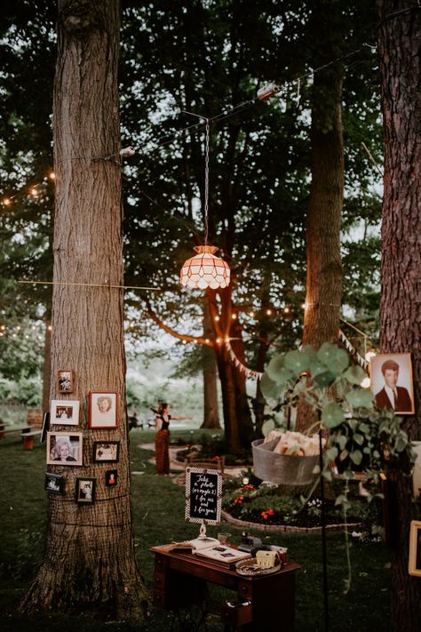 Whimsical Eclectic Wedding, Witchy Backyard Wedding, Vintage Wedding Isles, Wedding By The River Ideas, Cabin Wedding Aesthetic, Mid Atlantic Folklore Wedding, Antique Wedding Reception, Victorian Vintage Wedding Ideas, Mountain Cabin Wedding