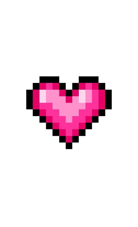 Pixel Heart Aesthetic, Heart Png For Editing, Pixel Heart Png, Minecraft Hearts, Pixel Art Coeur, Heart Minecraft, Pixel Art Heart, Heart Pixel Art, Minecraft Tattoo