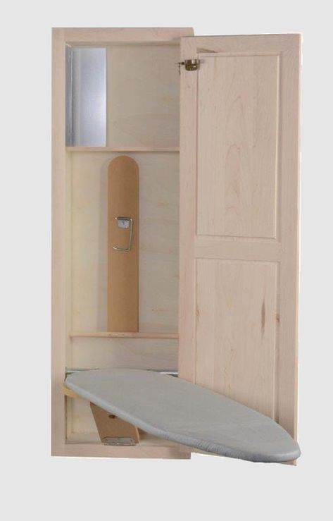 Supreme Series 400M (Maple) | Hideaway Ironing Board Cabinet, Ironing Board Storage, Pull Out Ironing Board, Wall Ironing Board, Ironing Centers, Wall Spice Rack, Iron Storage, Shaker Doors, Laundry Room Organization