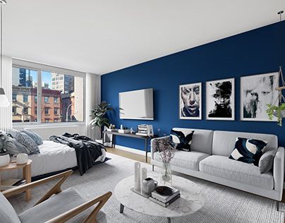 Check out new work on my @Behance profile: "Studio in Eleventh and Third, NYC" http://be.net/gallery/85137603/Studio-in-Eleventh-and-Third-NYC Light Colour Room Ideas, Blue Living Room Apartment, Blue Paint For Living Room, Accent Wall Colours, Light Blue Accent Wall Living Room, Blue Walls Living Room Decor, Blue Wall In Living Room, Wall Colours Living Room, Living Room Walls Paint Colors