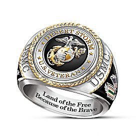 Men's U.S. Military Rings - The Bradford Exchange Usmc Emblem, Marine Corps Rings, Marine Corps Emblem, Army Rings, Marine Corps Gift, Navy Rings, Usmc Veteran, Dog Ring, Semper Fi