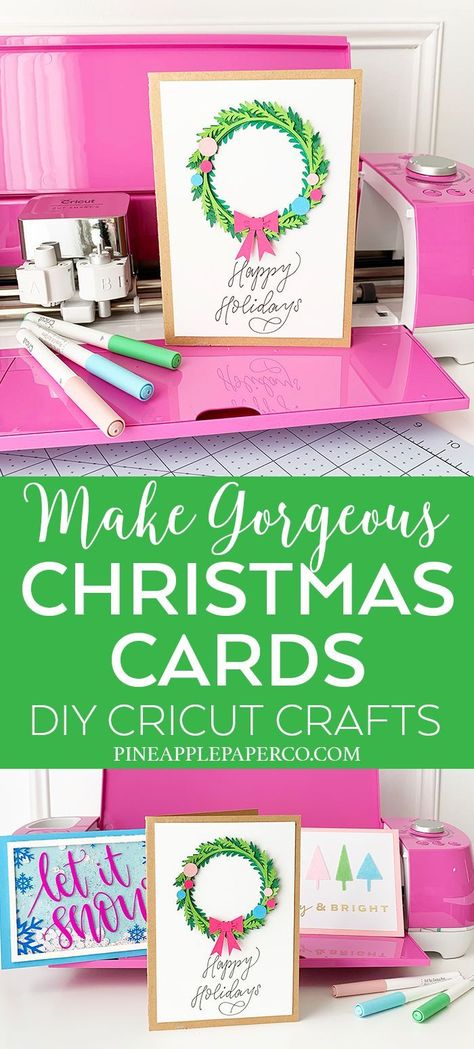 Explore Air 2 Projects, Cricut Explore Air 2 Projects, Diy Christmas Cards Cricut, Cricut Christmas Cards, Handmade Holiday Gifts, Projets Cricut, Cricut Explore Air 2, Cricut Cards, Cricut Explore Air