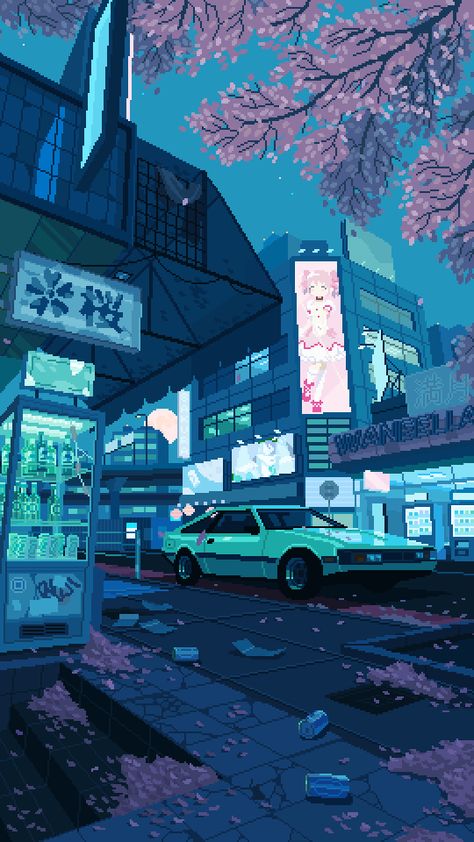 More Random Stuff on my Phone Dump - GIFs - Imgur At Night, Blossom, Gif, Road, Cars, Anime, Art