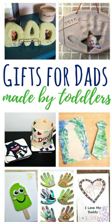 These gifts for Dad made by toddlers are perfect for any occasion. Give one of these to dad for Father's Day, as a birthday gift, or just as an 'I love you' Diy Birthday Gifts For Dad, Toddler Presents, Homemade Birthday Gifts, Birthday Gifts For Dad, Birthday Presents For Dad, Homemade Fathers Day Gifts, Toddler Birthday Gifts, Diy Gifts For Dad