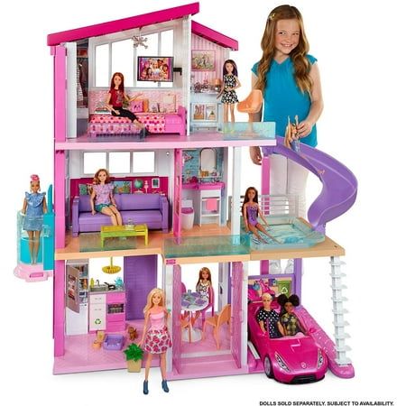 Portable Doll House, Kids Doll House, Barbie Dreamhouse, Transforming Furniture, Toy Playset, Barbie Doll House, Doll Bed, Play Spaces, Barbie Dream House