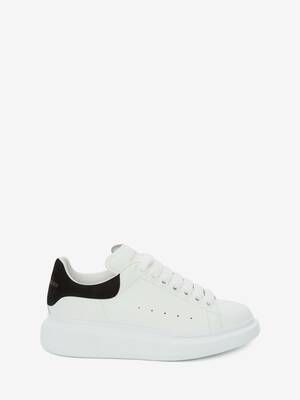 Oversized Sneaker in White/Black | Alexander McQueen US Alexander Shoes, Alexander Mcqueen Oversized Sneaker, Black Alexander Mcqueen, Alexander Mcqueen Sneakers, Mcqueen Sneakers, Costume Diy, Black Suede Heels, Suede Heels, Sneakers White