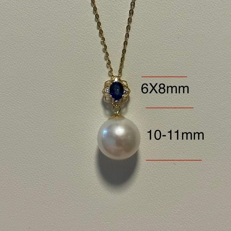 💎 Discover the timeless beauty of our Vintage 18K Solid Gold Genuine Sapphire Pearl Pendant Necklace! 💎 Experience the elegance of this exquisite piece, featuring a stunning 0.30ct genuine sapphire, surrounded by delicate cubic zirconia side stones, and a lustrous AAA natural freshwater pearl. Set in luxurious 18K solid yellow gold, this necklace offers both sophistication and charm, making it perfect for engagements, anniversaries, or as a special gift. ✨ Product Details: Material: Premiu... Engagement Necklaces, Charm Making, Gift Product, Pearl Set, Sapphire Necklace, Pearl Pendant Necklace, Chic Jewelry, Jewelry For Her, Gold Jewellery Design