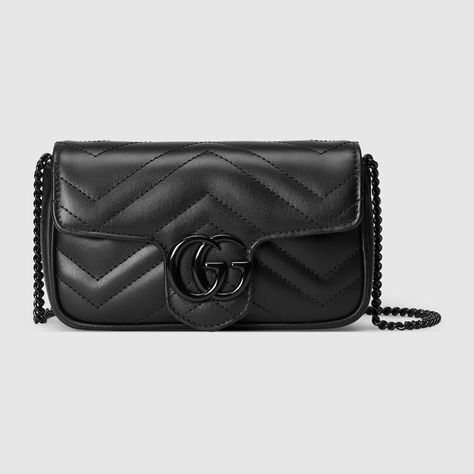 Gucci Super Mini Marmont, Gg Marmont Super Mini Bag, Gg Marmont Mini Bag, Gucci Marmont Mini, Marmont Super Mini, Mini Bag Black, Gucci Marmont, Italy Print, Gucci Gg Marmont