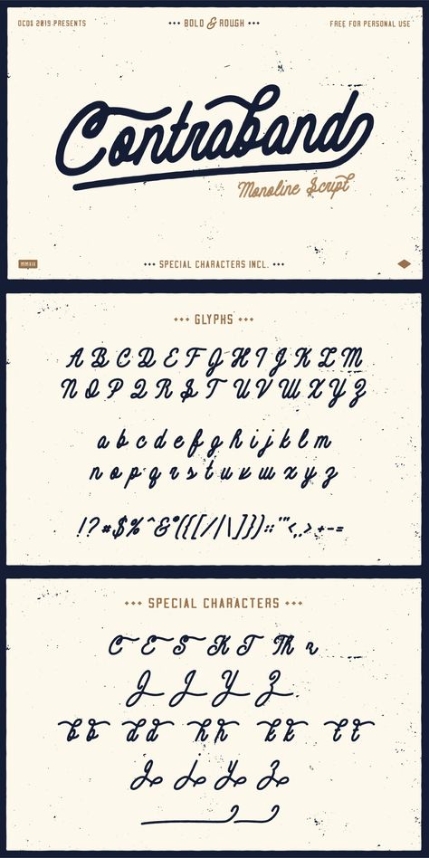 CONTRABAND - FREE MONOLINE SCRIPT FONT on Behance Cursive Vintage Font, Vintage Script Lettering, Monoline Script Font, Monoline Calligraphy, Script Fonts Alphabet, Tattoo Script Fonts, Monoline Script, Script Alphabet, Best Script Fonts