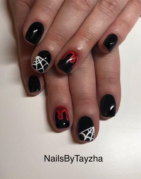 Black Widow Nails, Pedicures, Nail Inspiration, Creepy Cute, Black Widow, Halloween Nails, Nails Inspiration, Cute Nails, Nail Designs