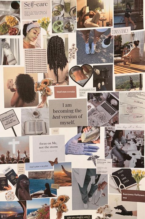 Manifest vision board for your goals in life. Glow up and be a better version of yourself. Autumn Vision Board, Manifest Vision Board, Vision Board Themes, Law School Inspiration, Goals In Life, Better Version Of Yourself, Make School, Vision Board Inspiration, Better Version