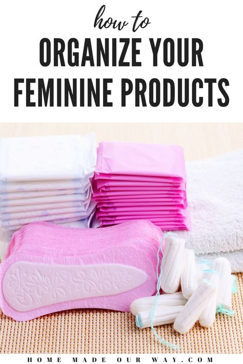 Learn to Organize Your Feminine Products | tampons | pads | storage | bathroom organization | creative storage | feminine products | menstrual cup | period panties | sea sponge tampon | decorative box | dividers | storage solutions | containers | bins | shelving | #organize #feminine #products Pads Storage Bathroom, Pads Storage, Tampon Storage, Feminine Products, Sea Sponge, Storage Bathroom, Period Panties, Menstrual Cup, Kitchen Cleaning Hacks