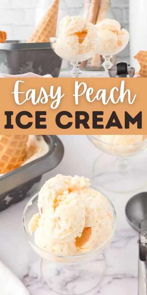 Homemade Peach Ice Cream Recipes Machine, Homemade Ice Cream Recipes Machine, Peach Ice Cream Recipe, Homemade Ice Cream Recipe, Make Homemade Ice Cream, Homemade Peach Ice Cream, Ice Cream Recipes Machine, Easy Homemade Ice Cream, Cuisinart Ice Cream