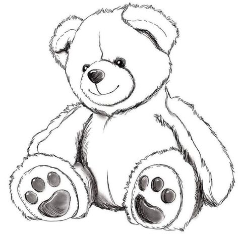 Sitting Teddy Bear Drawing, Teddy Bear Sketch Drawings, Teddy Bear Aesthetic Drawing, Stuffed Bear Drawing, Cute Teddy Bear Drawing, Teddy Bear Doodle, Teddy Drawing, Teddy Bear Sketch, Dora Cartoon