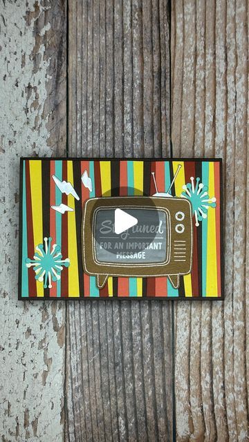 Tv Set, Tv Sets, Vintage Tv, Retro Tv, A Storm, Retro Vibe, Washi Tape, Rubber Stamps, The Vintage