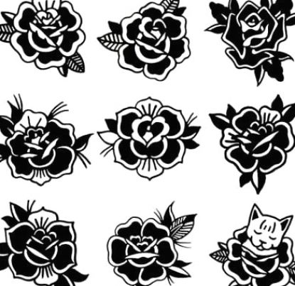 Rosen Tattoo Mann, School Sketches, Leg Tats, Traditional Tattoo Drawings, Old School Rose, Rose Tattoo Stencil, Rose Ideas, Tato Tradisional, Traditional Black Tattoo