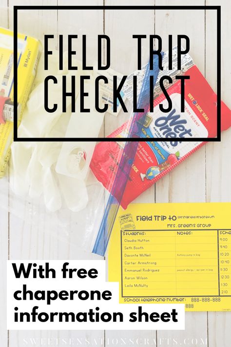 Field trip checklist with free editable chaperone information sheet Field Trip Tips For Teachers, Field Trip Checklist Teachers, Field Trip Organization Teachers, Zoo Field Trip Chaperone, Prek Field Trip Ideas, Field Trip Chaperone Kit, Kindergarten Field Trip Ideas, Chaperone Field Trip Mom, Chaperone Field Trip Mom Outfit