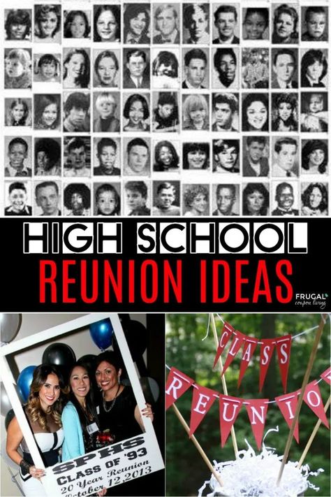 High School Reunion Ideas including Class Reunion Decorations, High School Reunion Themes and Class Reunion Memorial Ideas #FrugalCouponLiving #Reunion #ClassReunion #HighSchoolReunion #MemoryTable #highschool reunionideas #graduation #reuniondecor #decor #themes #memorialideas #memorial Reunion Memorial Ideas, School Reunion Ideas, High School Reunion Ideas, Reunion Checklist, High School Reunion Planning, School Reunion Decorations, Class Reunion Favors, Class Reunion Planning, 50th Class Reunion Ideas