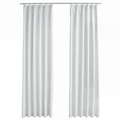 Our elegant curtains will look great in your living room, bedroom, office space, etc. It will give you privacy and block out all incoming light. The curtain has a simple yet timeless design. Thanks to the metal hooks, the curtains can be easily hung on curtain tracks. Featuring a suede touch, the curtains are made of premium polyester material and can be machine washed. Delivery includes 2 pieces of curtains. Please note that the curtain rod is not included.   Colour: Off white  Size: Halloween Cleaning, Fabric Storage Ottoman, Buy Curtains, Elegant Curtains, Types Of Curtains, Curtain Track, Velvet Curtains, The Curtain, Love Your Home