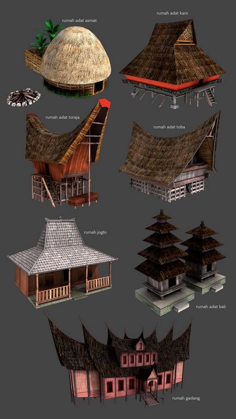 Poster Arsitektur, Indonesian House, Detail Arsitektur, Bamboo House Design, Bamboo Architecture, Tropical Architecture, Indonesian Art, Asian Architecture, Bamboo House