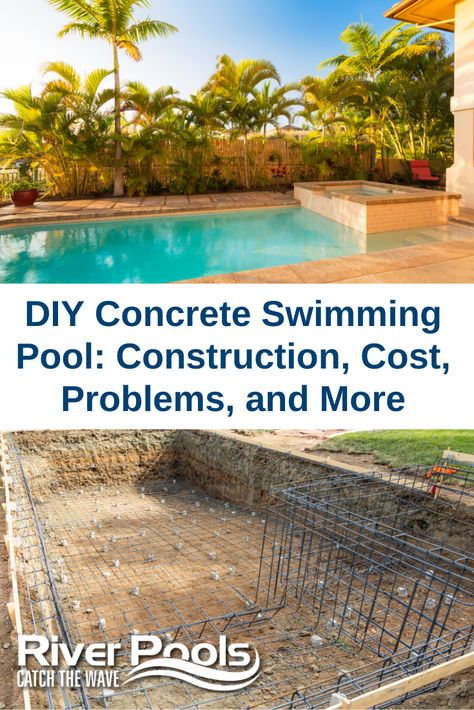 Backyard Underground Pool, Diy Concrete Pool How To Build, Home Made Swimming Pool Diy, How To Build A Swimming Pool, How To Build A Pool Diy, Diy Inground Pool How To Build, How To Build A Pool, Diy Underground Pool, Diy Beach Entry Pool