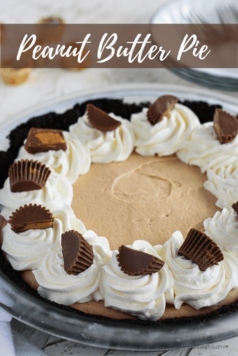 Peanut Butter Pie with Oreo Crust Pie With Oreo Crust, Oreo Crust Recipe, Mini Carrot Cake, Pecan Cheesecake, Oreo Cookie Crust, Coconut Pie, Oreo Crust, Chocolate Sandwich Cookies, Fall Dishes