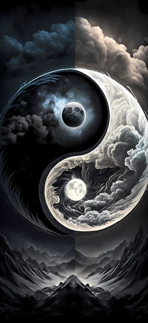 Jing Y Jang, Ying Yang Art, Kule Ting, Wallpaper Seni, Yin Yang Art, Personaje Fantasy, Android Wallpaper Art, Dark Fantasy Artwork, Seni Dan Kraf