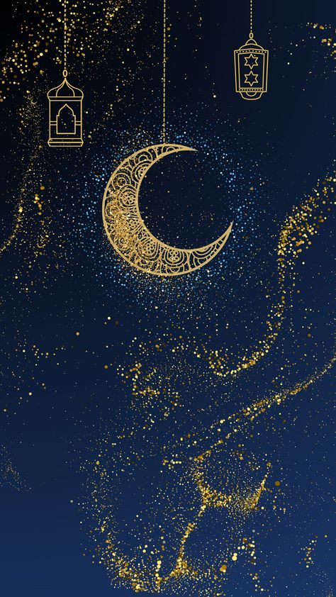 Dark Blue And Gold Wallpaper, Dark Celestial Aesthetic, Rani Aesthetic, Navy Gold Bedroom, Moon Phone Wallpaper, Psychic Aesthetic, Phone Wallpaper Template, Blue And Gold Wallpaper, Moon Stars Art