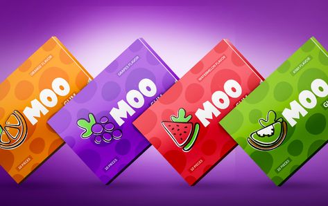 Moo Gum on Packaging of the World - Creative Package Design Gallery Chewing Gum Brands, Egypt Project, Creative Package Design, Packaged Snacks, Candy Packaging, Creative Package, Food Combining, Chocolate Packaging, Food Packaging Design