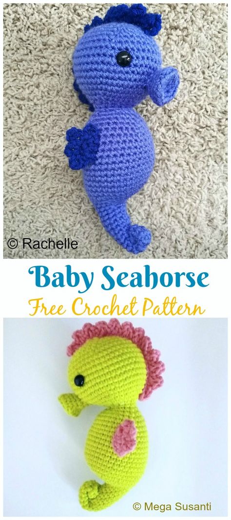 Amigurumi Seahorse, Baby Seahorse, Crochet Free Patterns, Crochet Geek, Crochet Turtle, Crochet Bee, Crochet Animals Free Patterns, Crochet Amigurumi Free Patterns, Crochet Amigurumi Free