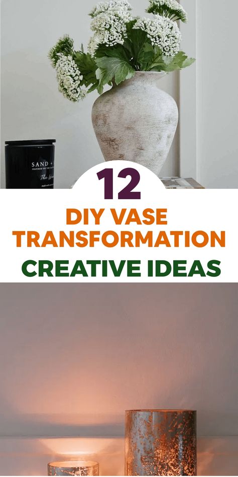 Transform your old vases into stunning statement pieces with these simple DIY ideas! Begin by giving the vases a thorough clean to ensure they're residue-free. Then, get creative with different transformation methods like spray painting, decoupage, or adding embellishments. For a modern touch, opt for metallic or matte spray paints. For a more artistic style, experiment with decoupaging patterned papers or fabric. You can also add elegance by attaching ribbons, beads, or lace. Vase Makeover, Matte Spray Paint, Artistic Vibe, Trending Crafts, Old Vases, Matte Colors, Diy Techniques, Spray Paints, Paper Fabric